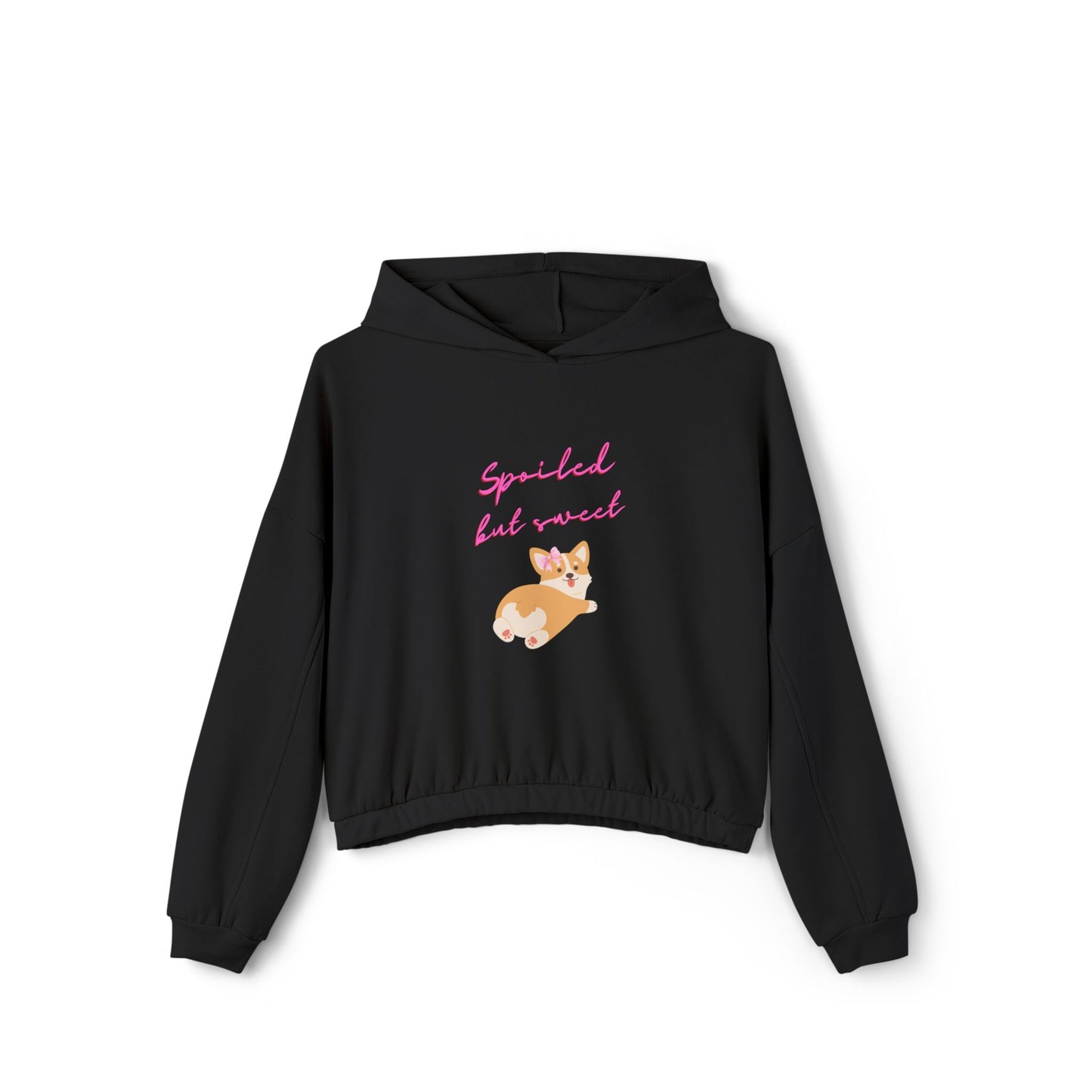 Spoiled Corgi Hoodie - Trendy Women's Cinched Bottom, Cozy Gift for Dog Lovers, Perfect for Casual Wear, Birthdays, and Holidays